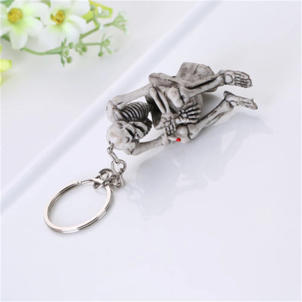 Punk Skull Skeleton Keychain - Creative Unisex Key Ring Accessory