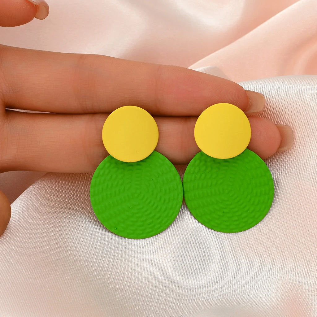 Earrings For Women Bohemian Y2K Contrasting Round Earrings Irregular Wedding Party Gifts