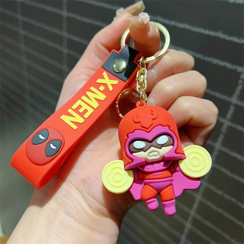 Creative cartoon X-Men keychain tide cool Wolf Storm female key chain men and women's bags accessories small gifts