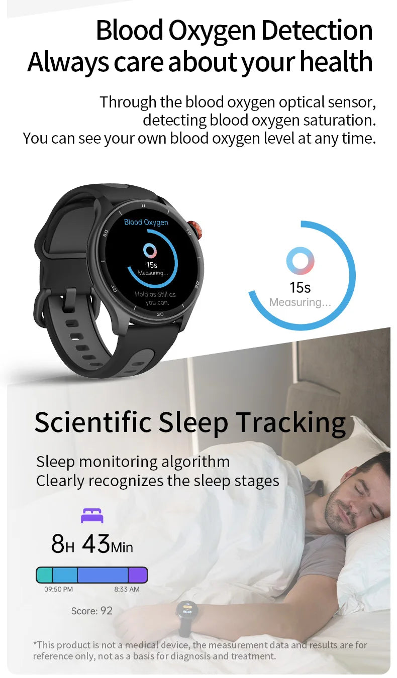 GPS Fitness Tracking Sports Watch - 50+ Workout Modes for Swimming, Running & More