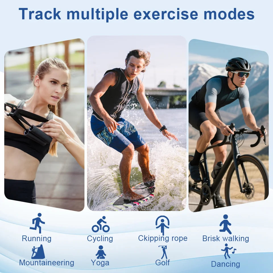 Smart Fitness Ring - Health Monitor with Heart Rate, Blood Pressure & Sleep Tracking