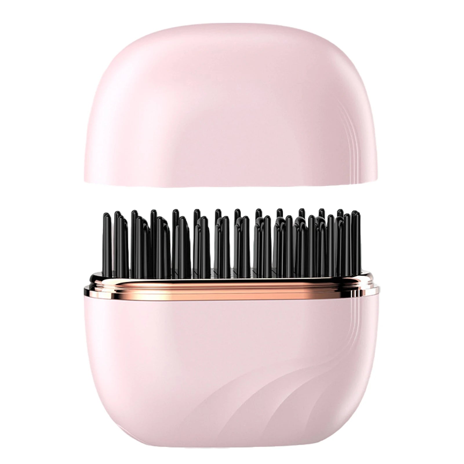 Mini Cordless Hair Straightening Brush - Portable Rechargeable Styling Tool