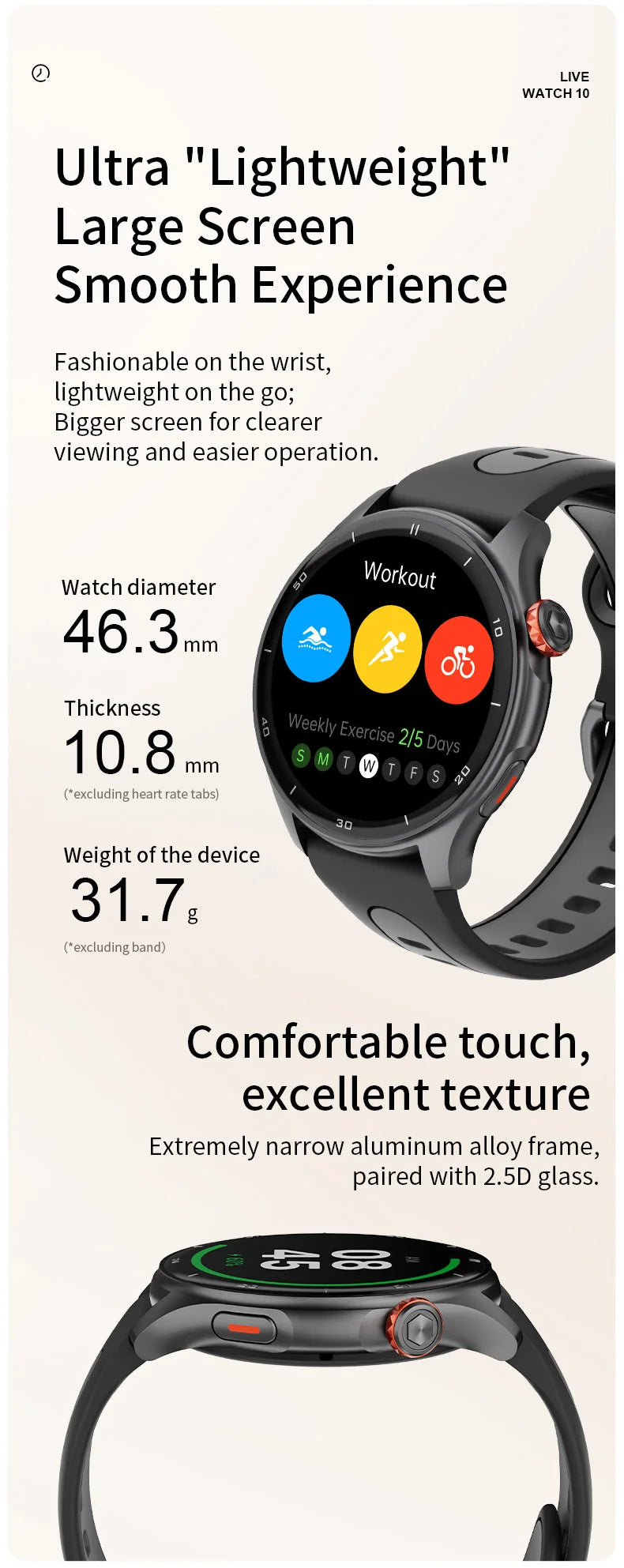 GPS Fitness Tracking Sports Watch - 50+ Workout Modes for Swimming, Running & More