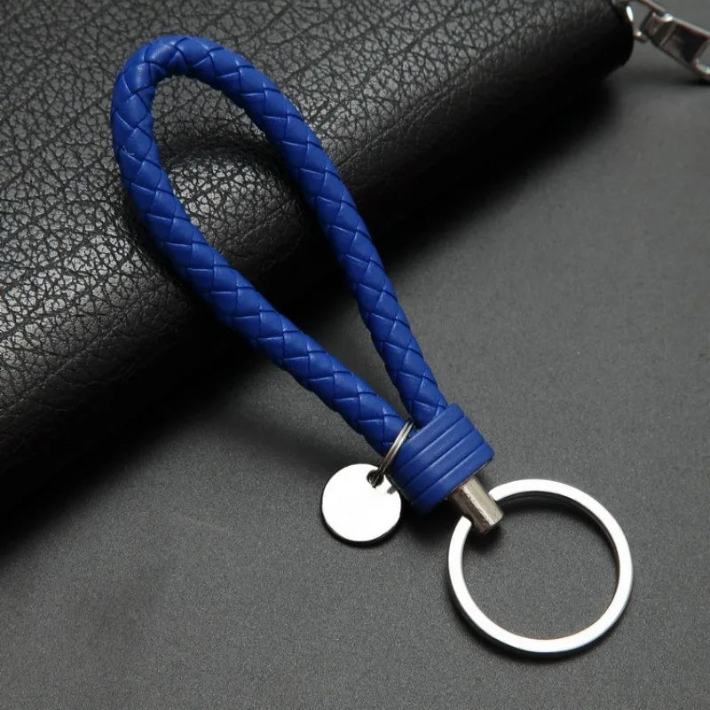 Stylish PU Leather Braided Woven Keychain Bag Pendant - A Perfect Gift for Men and Women!