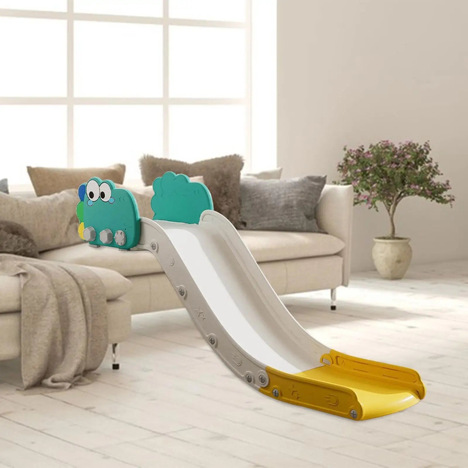 Kids Slide for Toddlers Ages 1-6 - 155cm Indoor/Outdoor Climber Playset with Anti-Slip Base