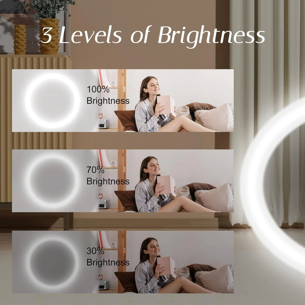 LED Compact Mirror with Light - 1X/3X Magnification Pocket Mirror with USB Cable