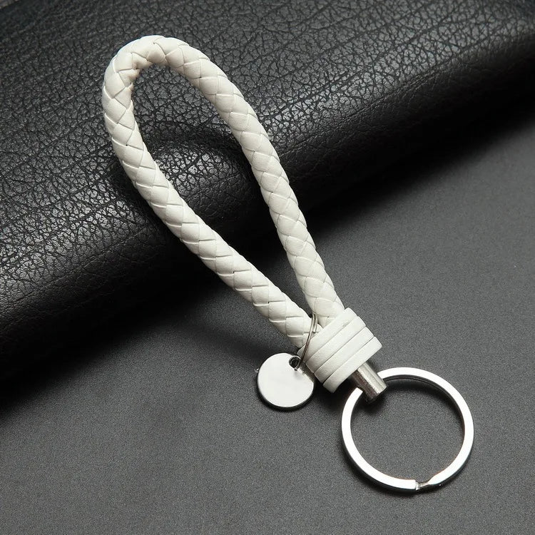 Stylish PU Leather Braided Woven Keychain Bag Pendant - A Perfect Gift for Men and Women!