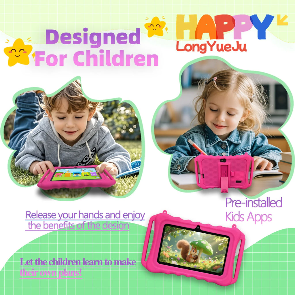 Kids Tablet 7 Inch Android 12 | 2GB RAM 32GB ROM with Parental Control