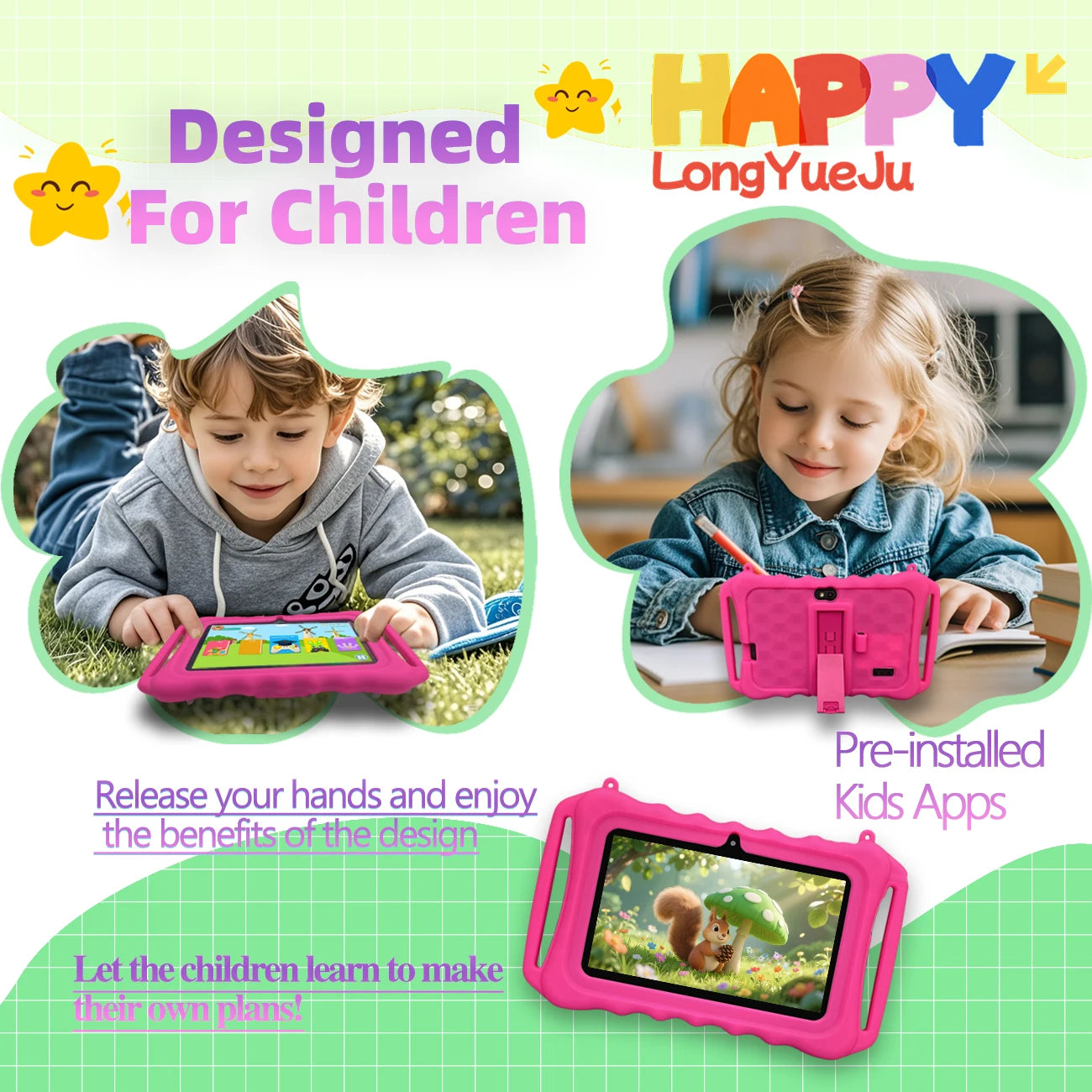 Kids Tablet 7 Inch Android 12 | 2GB RAM 32GB ROM with Parental Control