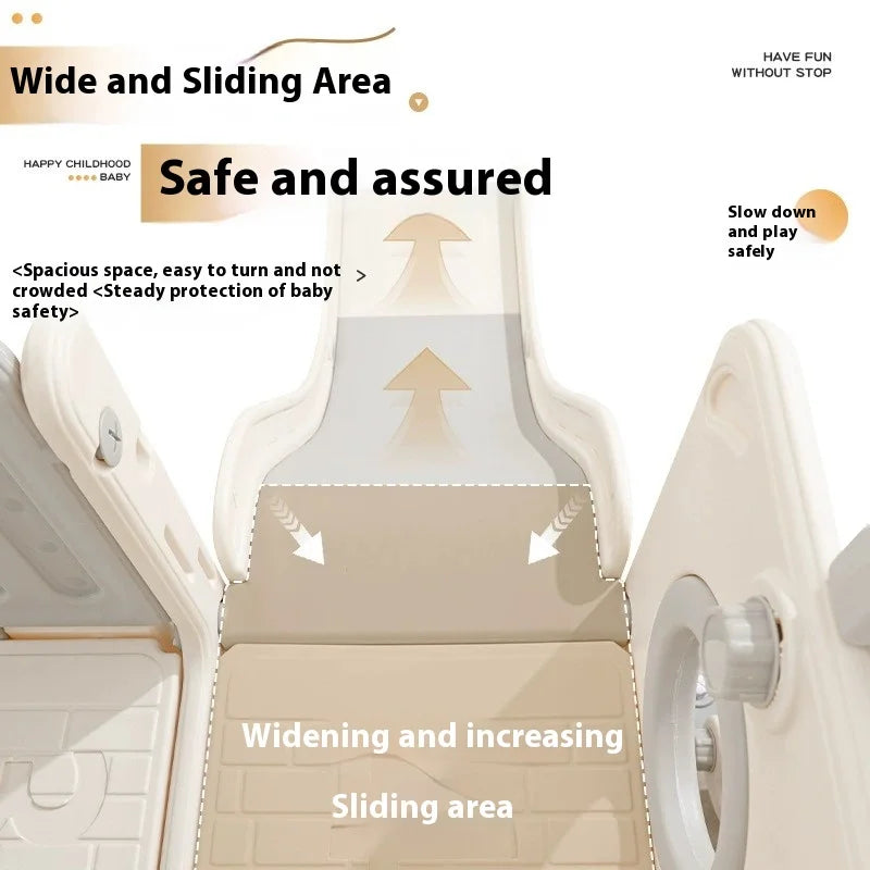 5-in-1 Kids Play Set - Swing, Slide, Basketball Hoop, Drawing Board & Storage for Ages 3-6