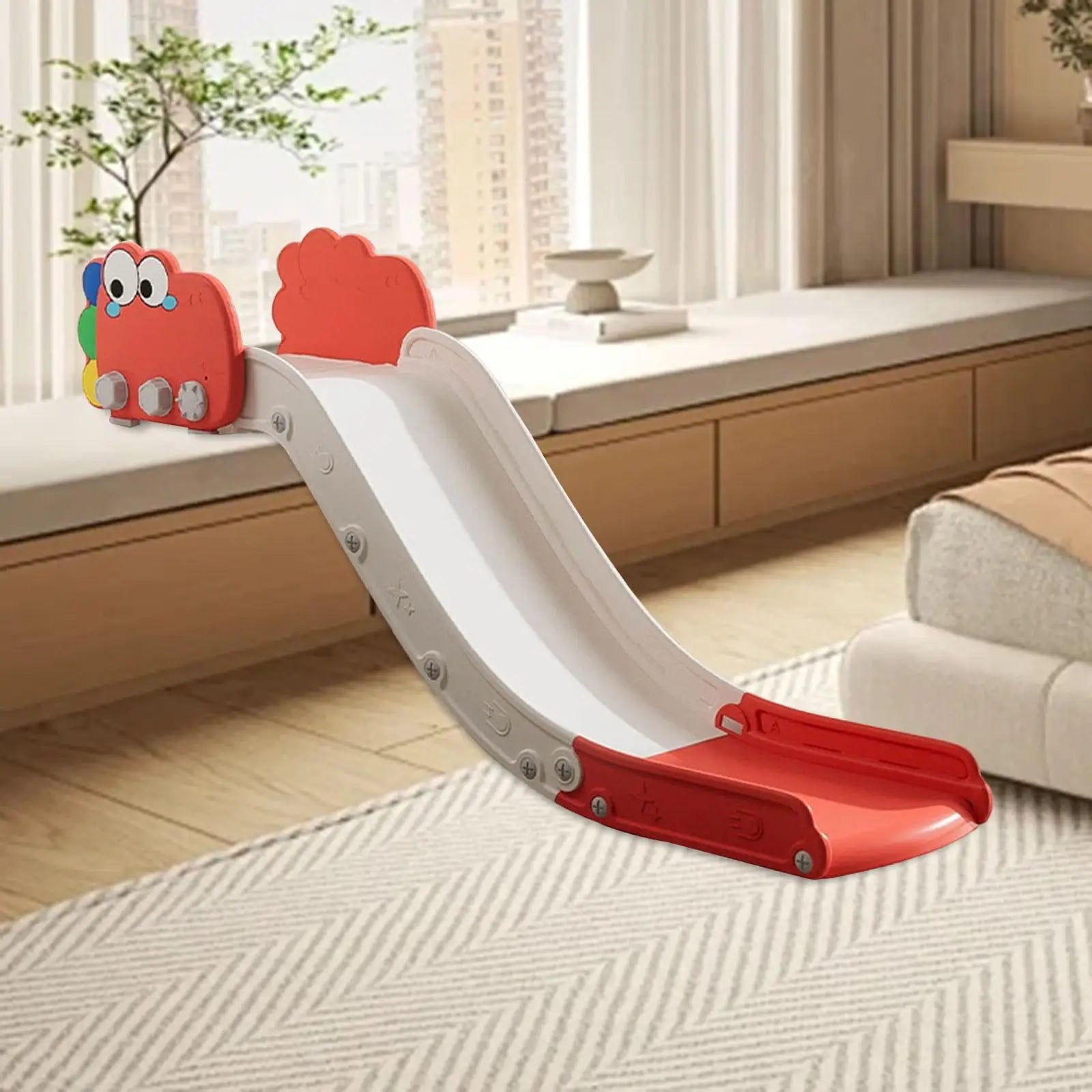 Kids Slide for Toddlers Ages 1-6 - 155cm Indoor/Outdoor Climber Playset with Anti-Slip Base