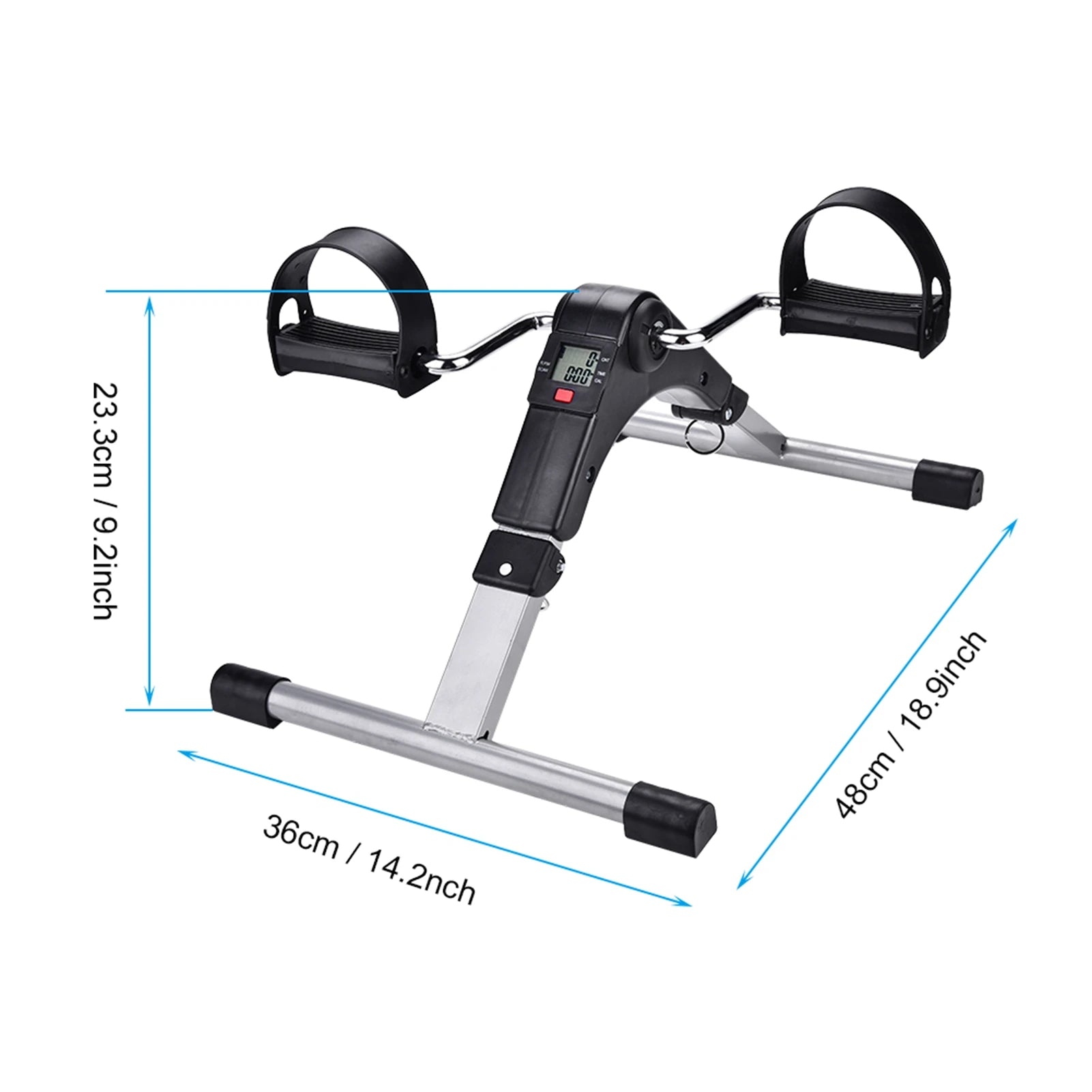 Indoor Folding Cycling Trainer - Adjustable Resistance Leg Exercise Pedal Fitness Machine
