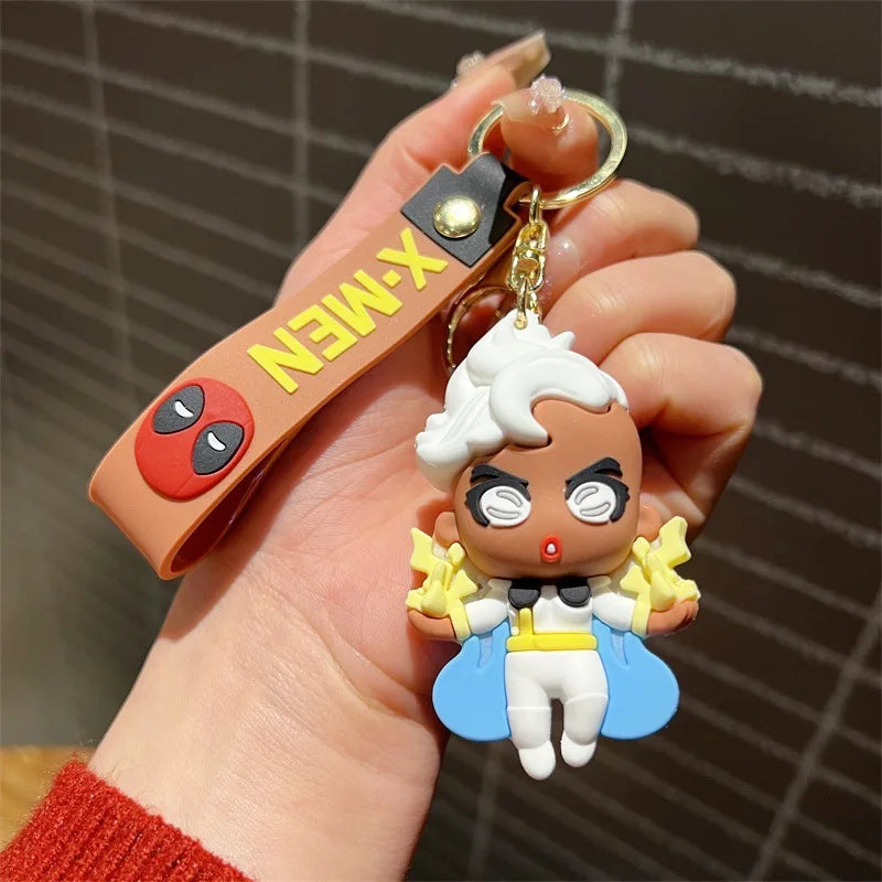 Creative cartoon X-Men keychain tide cool Wolf Storm female key chain men and women's bags accessories small gifts