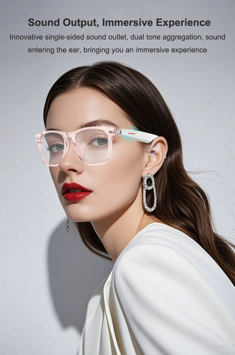 Smart AI Translation Glasses 100+ Languages Real-time Translation Bluetooth Sunglasses Earphones Voice Assistant Call Music
