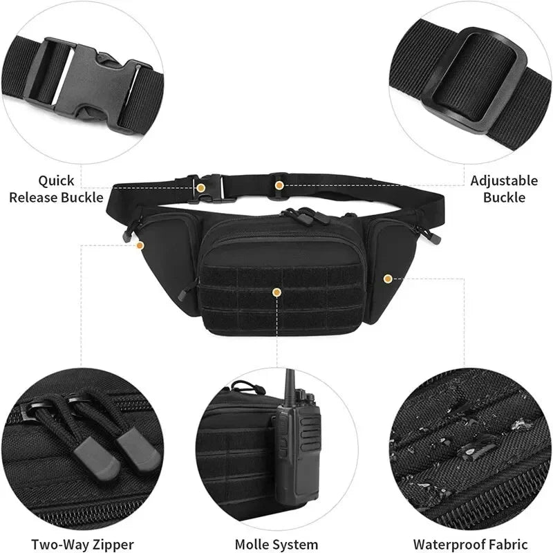 Motorcycle Waist Pack for Hiking, Cycling & Outdoor Sports | Lightweight Travel Belt Bag