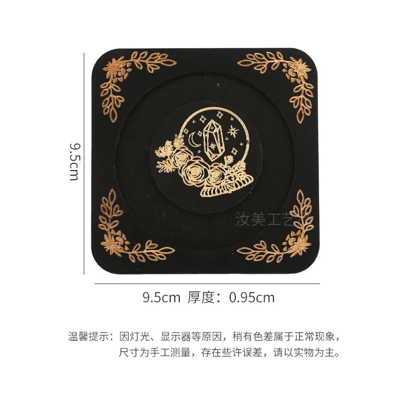 Wooden Beaded Tray Decoration Creative American Decorative Jewelry Display Stand Round Hand Tray Wooden Crafts Home Decor