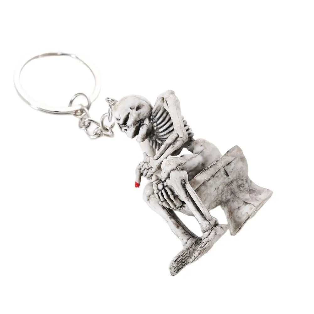 Punk Skull Skeleton Keychain - Creative Unisex Key Ring Accessory
