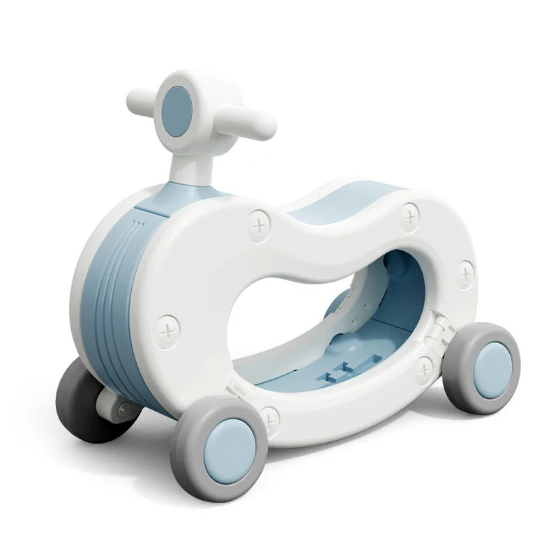 Ride-On Rocking Horse Car - Interactive Balance & Coordination Toy with Steerable Wheels for Kids 3+