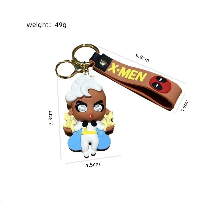 Creative cartoon X-Men keychain tide cool Wolf Storm female key chain men and women's bags accessories small gifts