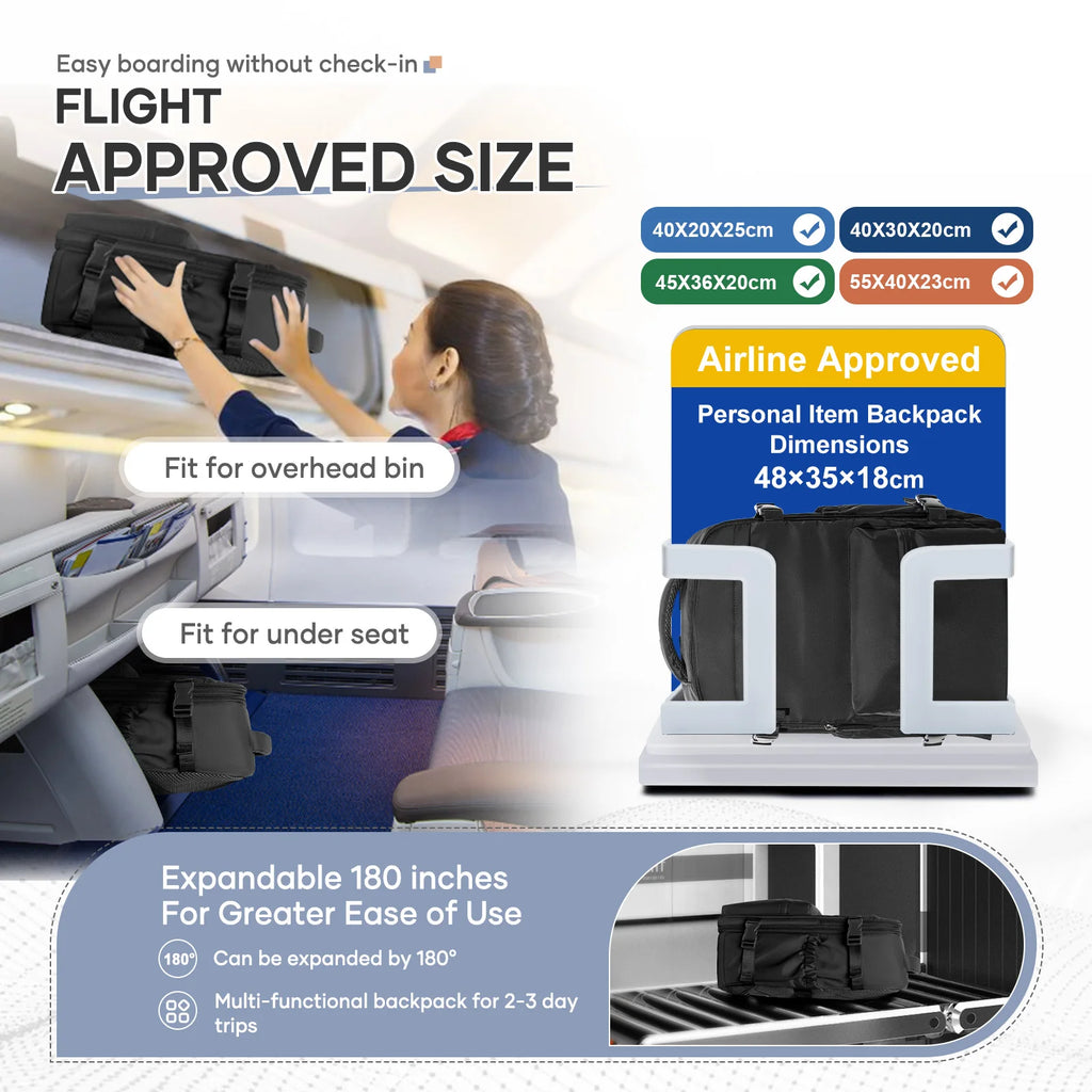 Travel Backpack Airbag 43x29x15 Cabin Bag Airplane, Ryanair 40x25x20 Electric Air Vacuum Backpack Hand Luggage, Durable Backpack