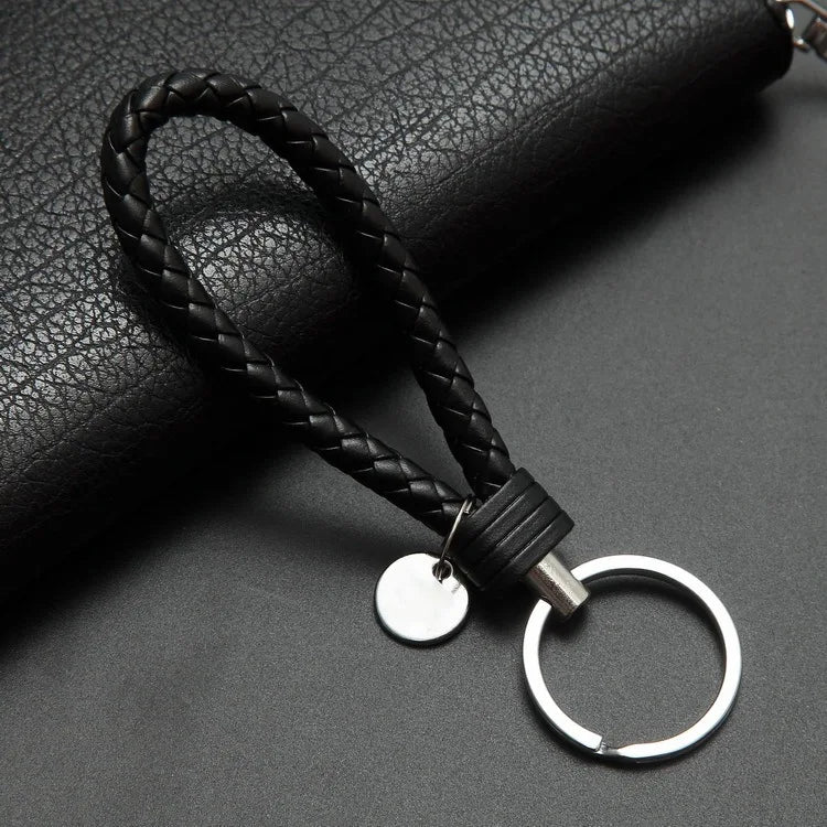 Stylish PU Leather Braided Woven Keychain Bag Pendant - A Perfect Gift for Men and Women!