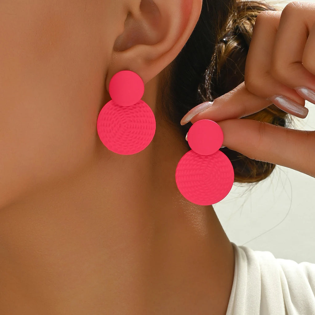 Earrings For Women Bohemian Y2K Contrasting Round Earrings Irregular Wedding Party Gifts