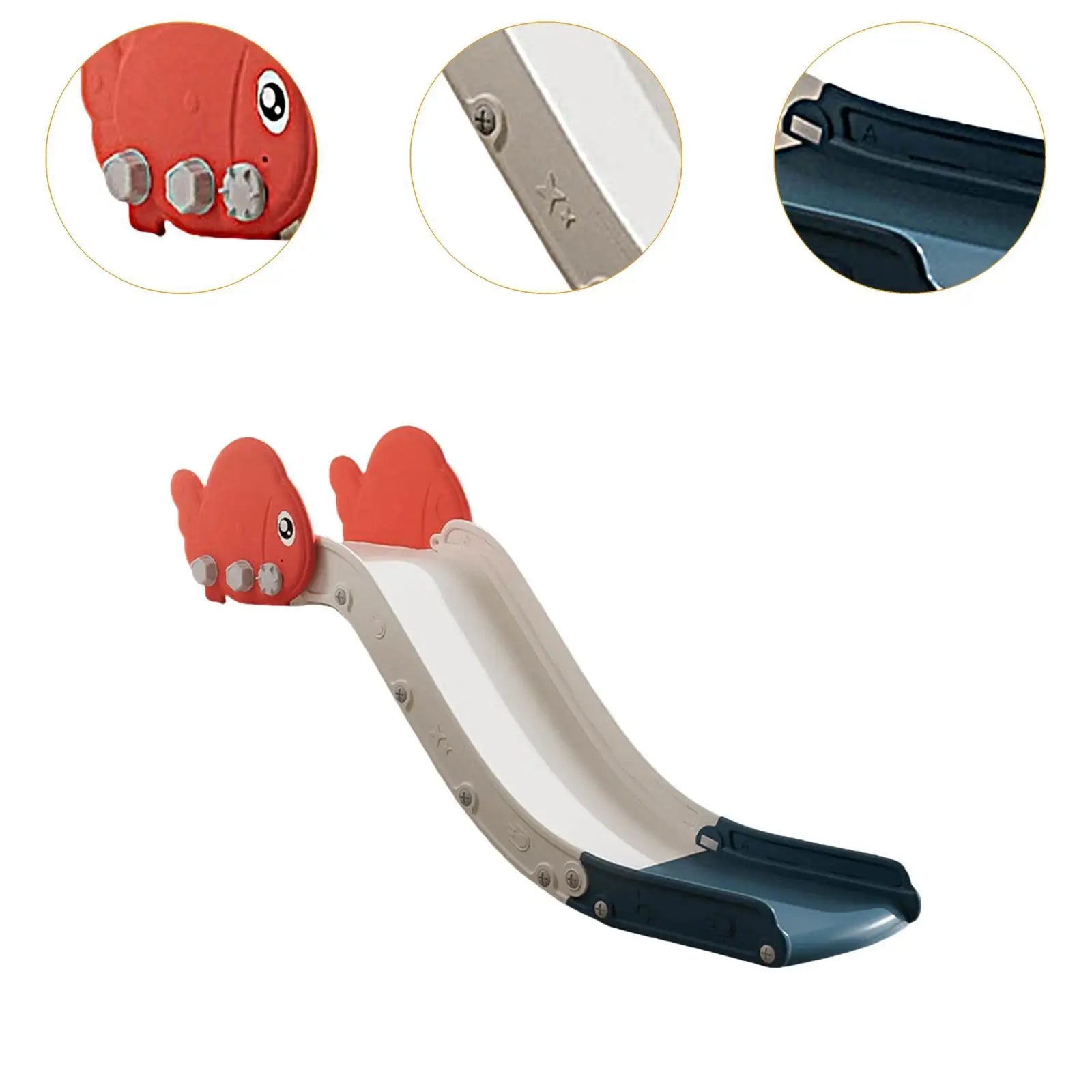 Kids Slide for Toddlers Ages 1-6 - 155cm Indoor/Outdoor Climber Playset with Anti-Slip Base