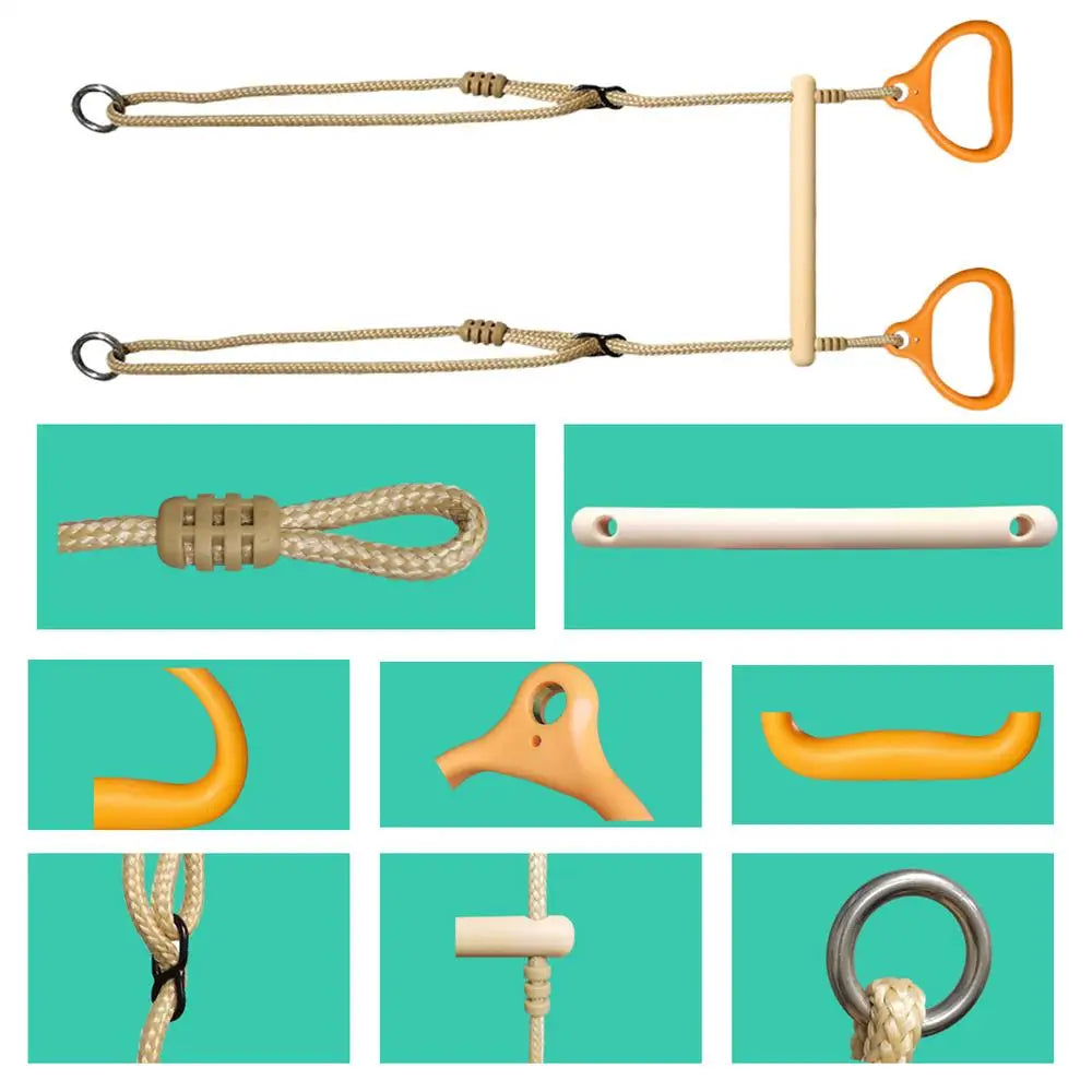 Swing Bar Gym Equipment 150kg Capacity | Indoor Outdoor Monkey Bar Rings for Kids & Adults