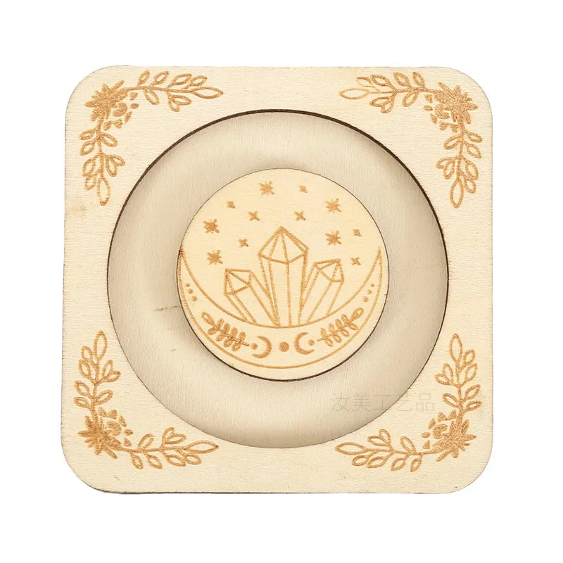 Wooden Beaded Tray Decoration Creative American Decorative Jewelry Display Stand Round Hand Tray Wooden Crafts Home Decor