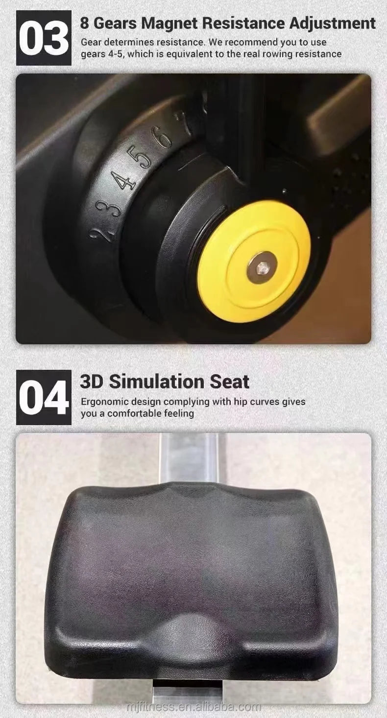 Commercial Rowing Machine - Full Body Strength Training Equipment