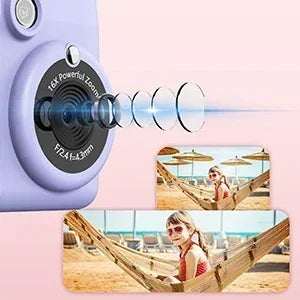 kids camera instant print 1080P Portable Kids Camera with  32GB Card3 and Rolls Photo Paper , Perfect Gift for Toddlers