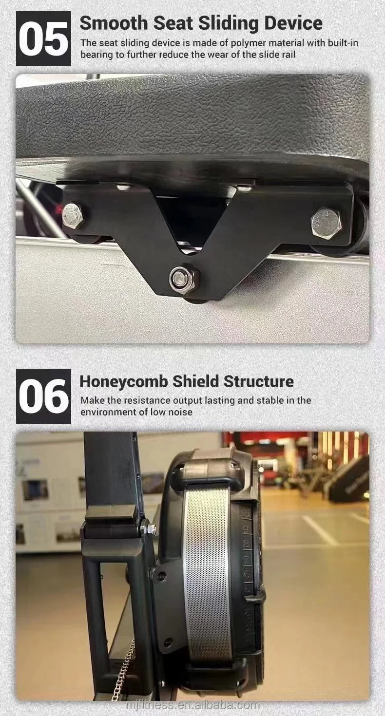 Commercial Rowing Machine - Full Body Strength Training Equipment