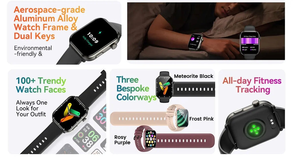 Smartwatch - 1.96'' AMOLED Display 800mAh Battery Bluetooth Calls Fitness Tracker