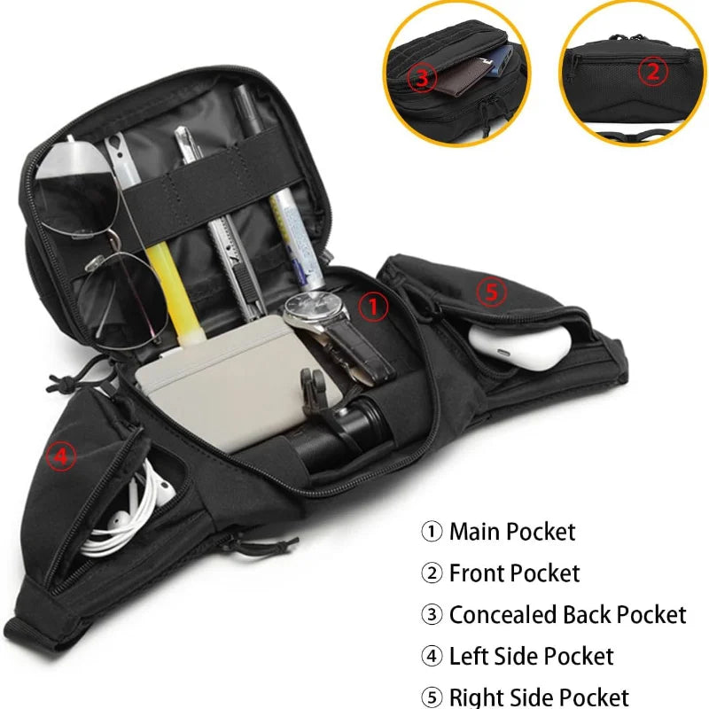 Motorcycle Waist Pack for Hiking, Cycling & Outdoor Sports | Lightweight Travel Belt Bag