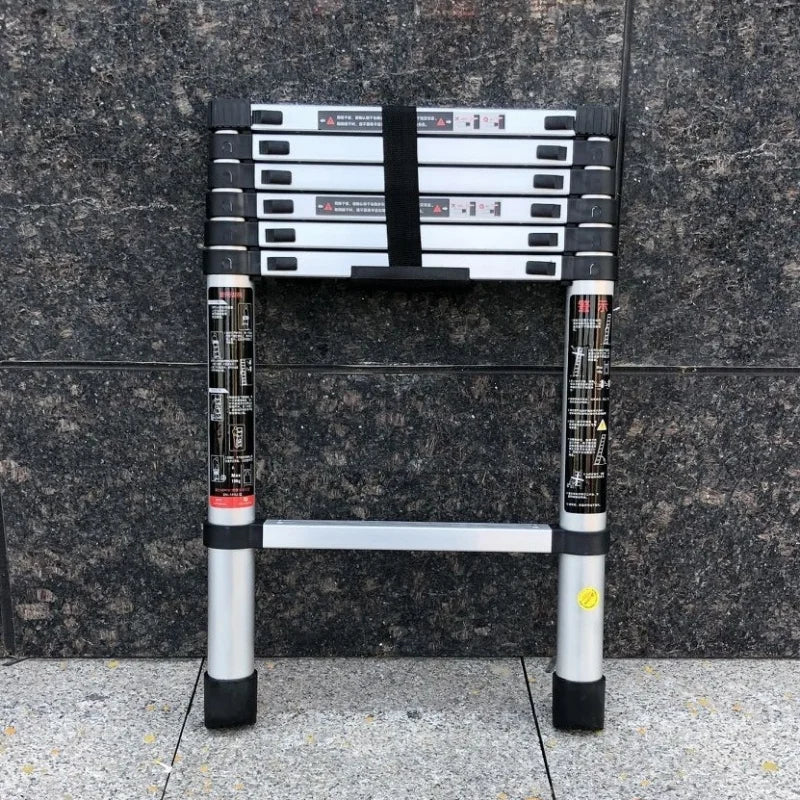 Stainless Steel Telescopic Ladder Heavy Duty Adjustable Multi-Function Folding Step Ladder For Home Indoor Outdoor Safety Use