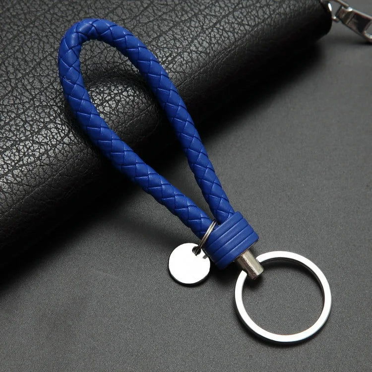 Stylish PU Leather Braided Woven Keychain Bag Pendant - A Perfect Gift for Men and Women!