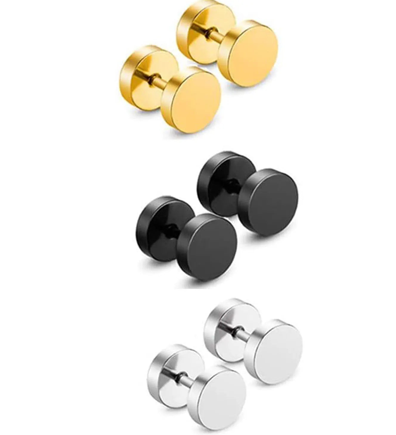 18 Pairs Earrings for Men: Stainless Steel Mens Earrings Stud Cross Dangle Hoop Earrings Set Jewelry Gift for Men Women