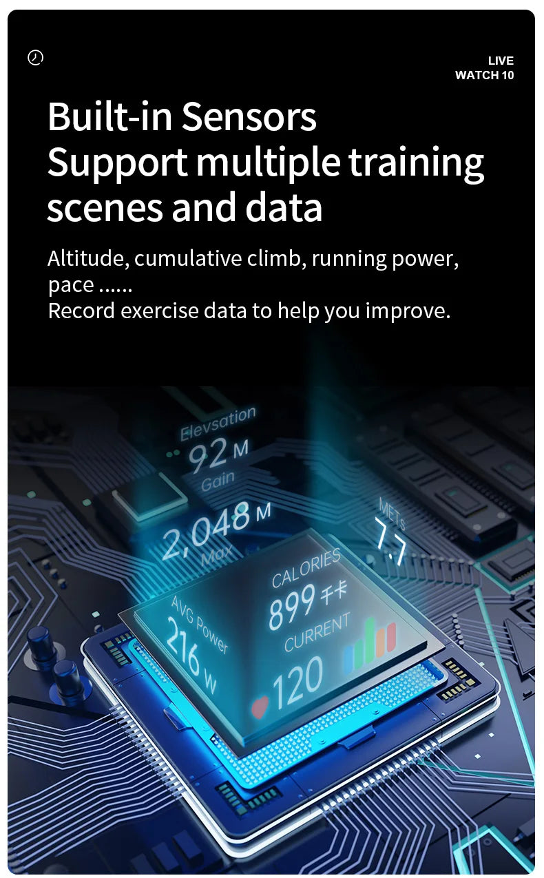 GPS Fitness Tracking Sports Watch - 50+ Workout Modes for Swimming, Running & More