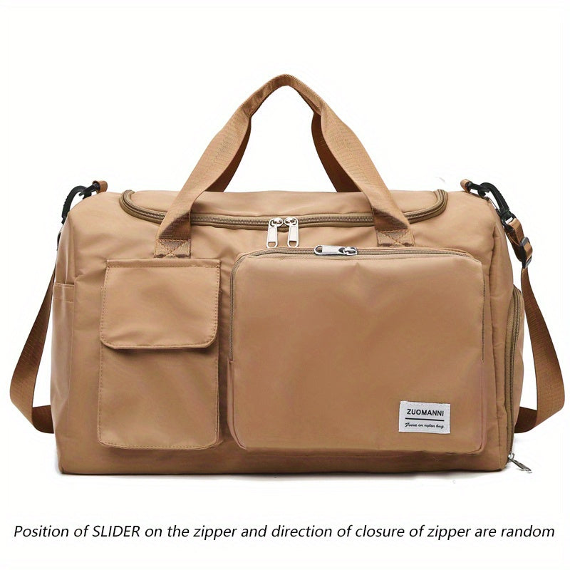 Large Capacity Nylon Travel Duffle Bag with Shoe Compartment | Gym & Weekender Bag