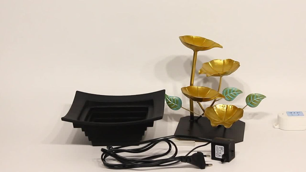 USB Powered Tabletop Fountain with Rocks - Indoor Water Feature for Home Office