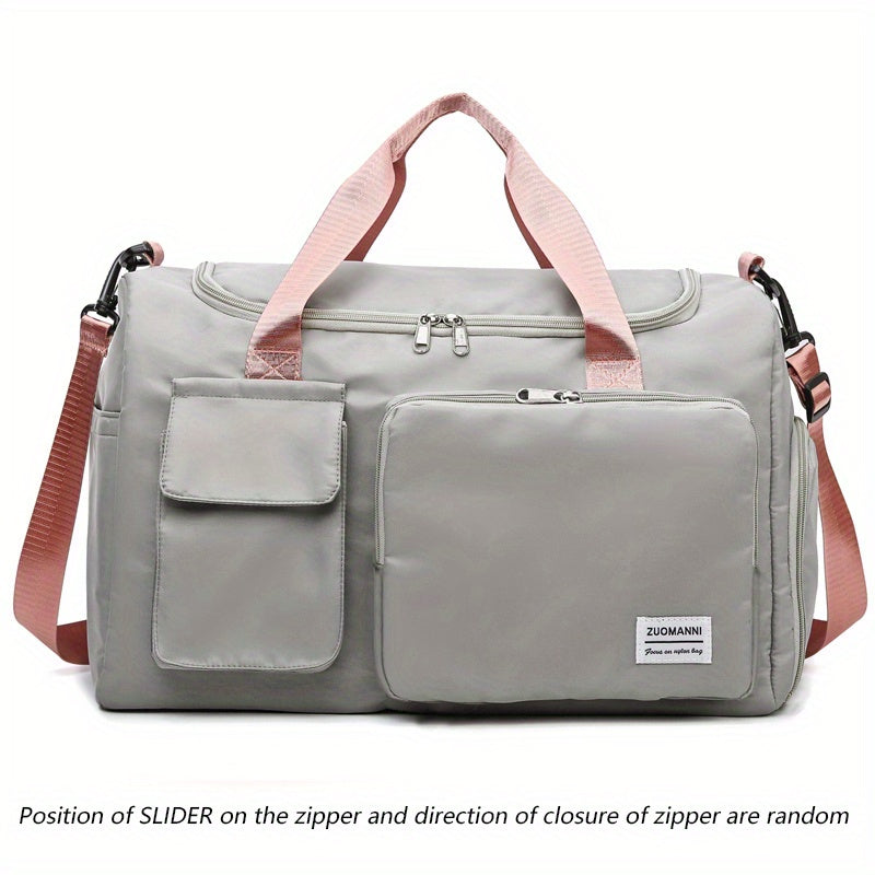 Large Capacity Nylon Travel Duffle Bag with Shoe Compartment | Gym & Weekender Bag