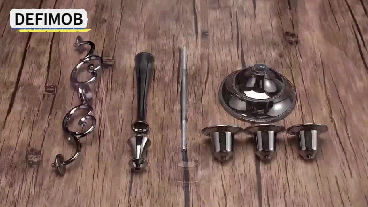 Vintage Black 5 Arm Candelabra - Gothic Candlestick for Weddings & Events