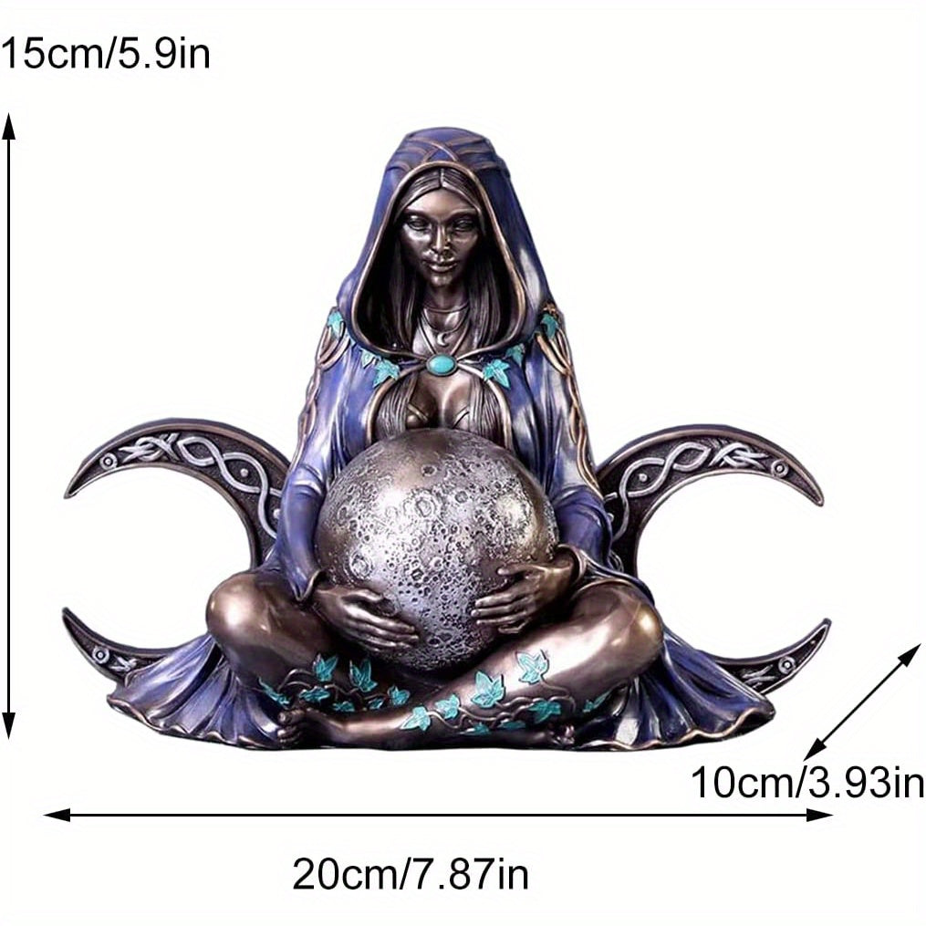 1pc, Mother Earth Art Statue, Millennial Gaia Goddess Ornament Figurines Sculptures, Mother Earth Figurine, Gaia Goddess Statue Zen Decor, Pagan Wiccan Home Decor, Women Gift, Arts Decor