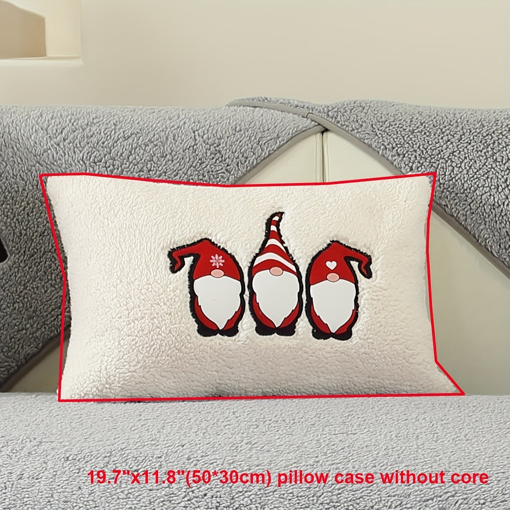 Christmas Decorations Sherpa Fleece Sofa Cover - Thickened Warmly, Soft Plush Fabric, Living Room Sofa Couch Protector, Cozy Winter Home Decor