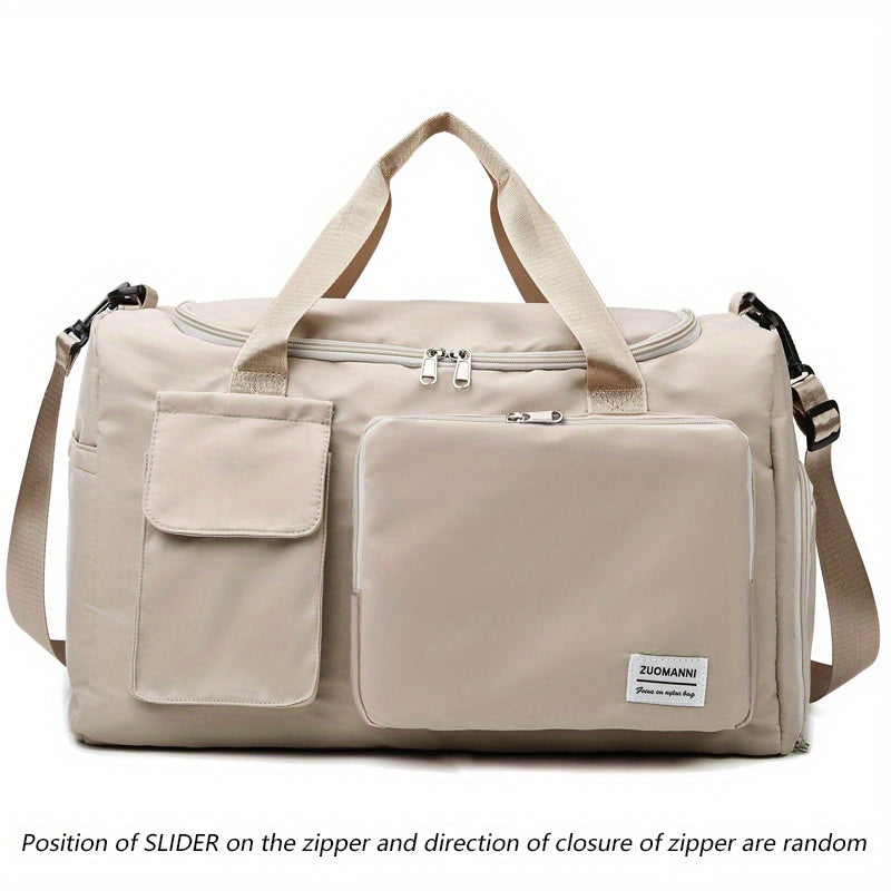 Large Capacity Nylon Travel Duffle Bag with Shoe Compartment | Gym & Weekender Bag