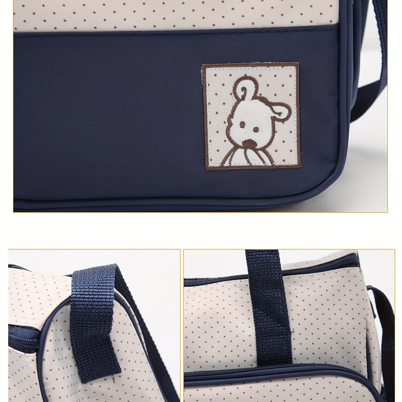 Hot Selling Fashion Crossbody High Quality Diaper Bag Set of Five Multifunctional Large Capacity Mommy Bags Single Shoulder Handbag with Changing Pouch