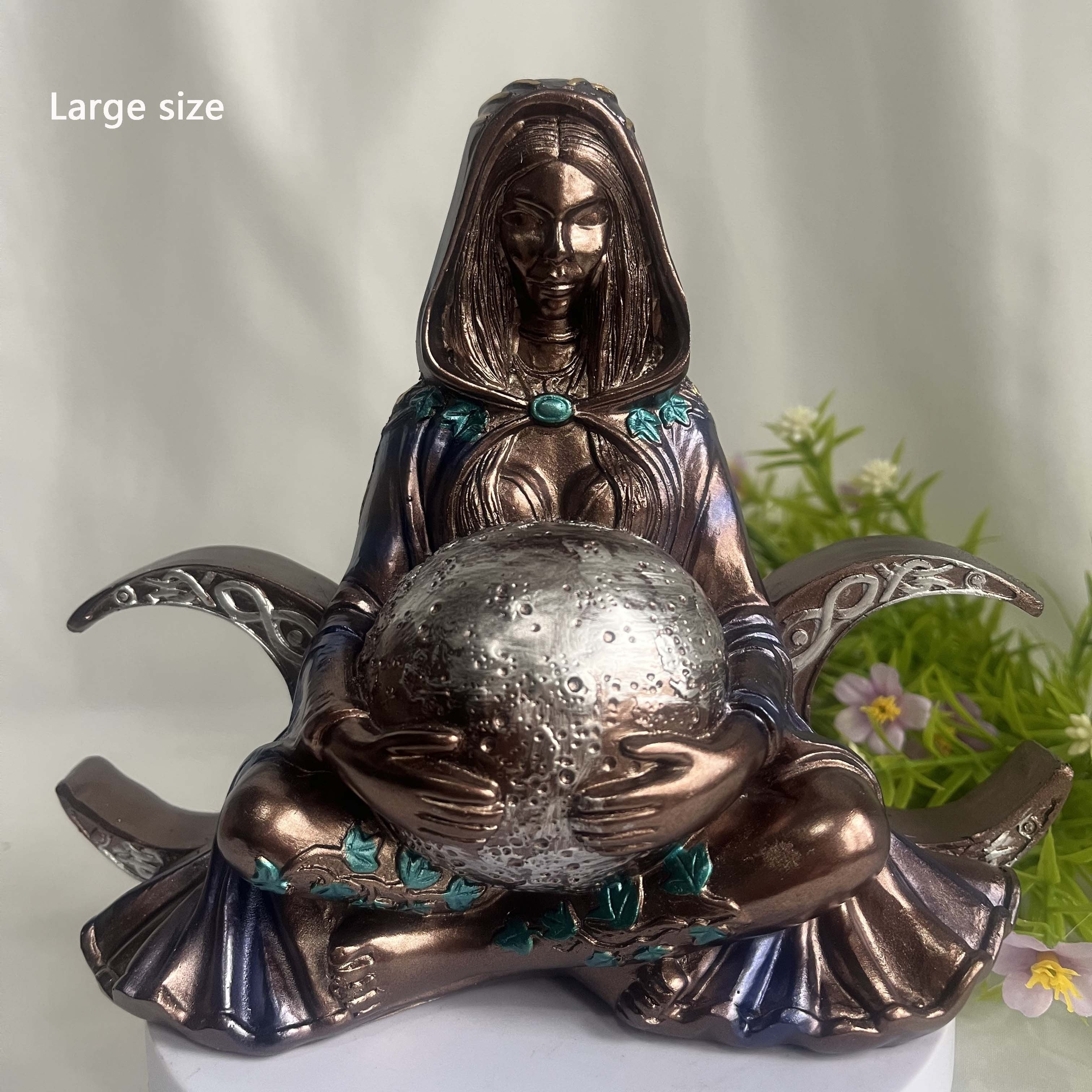 1pc, Mother Earth Art Statue, Millennial Gaia Goddess Ornament Figurines Sculptures, Mother Earth Figurine, Gaia Goddess Statue Zen Decor, Pagan Wiccan Home Decor, Women Gift, Arts Decor